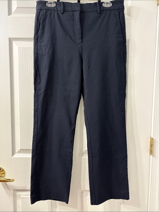 Mango Pants - Mango Straight-Leg Navy Dress Pants